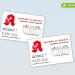 Visitenkarten Gestaltung & Druck - für eine Apotheke