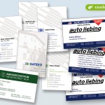 diverse Visitenkarten für verschiedene Firmen