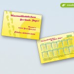 Taschenkalender mit robuster Folienkaschierung - Gestaltung und Druck für ein Kosmetikstudio