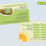 Terminkarten Gestaltung & Druck - für eine für eine Ernährungsberatung